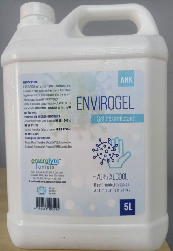 ENVIROGEL - Gel désinfectant - Hydratant - 5L 1