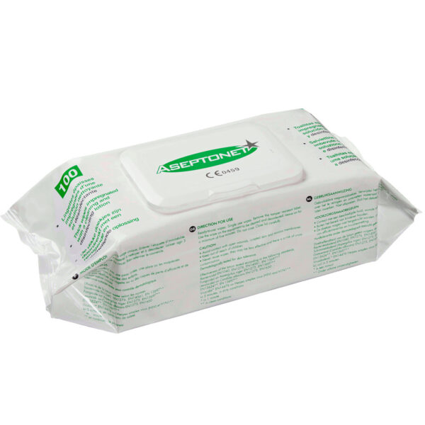 Aseptonet – Lingettes désinfectantes et nettoyantes – Pack de 100 1