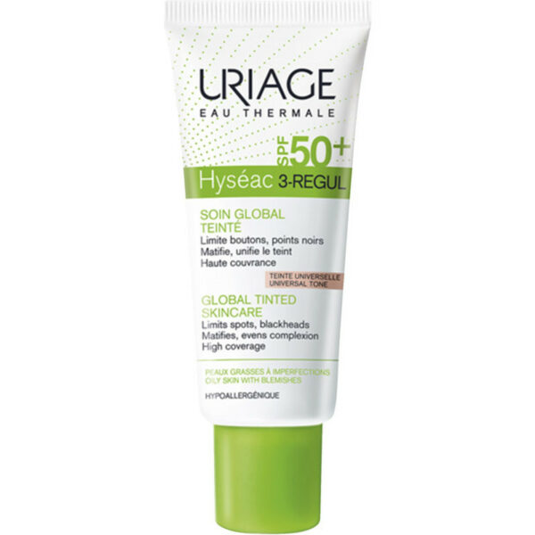 URIAGE HYSEAC 3 REGUL SOIN GLOBAL TEINTE UNIVERSELLE SPF50 PEAUX GRASSES A IMPERFECTIONS 40ML 1
