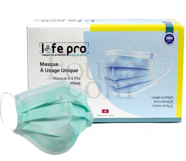 50 Masques médical de protection respiratoire et d’hygiène – Bavette 3 Plis 1