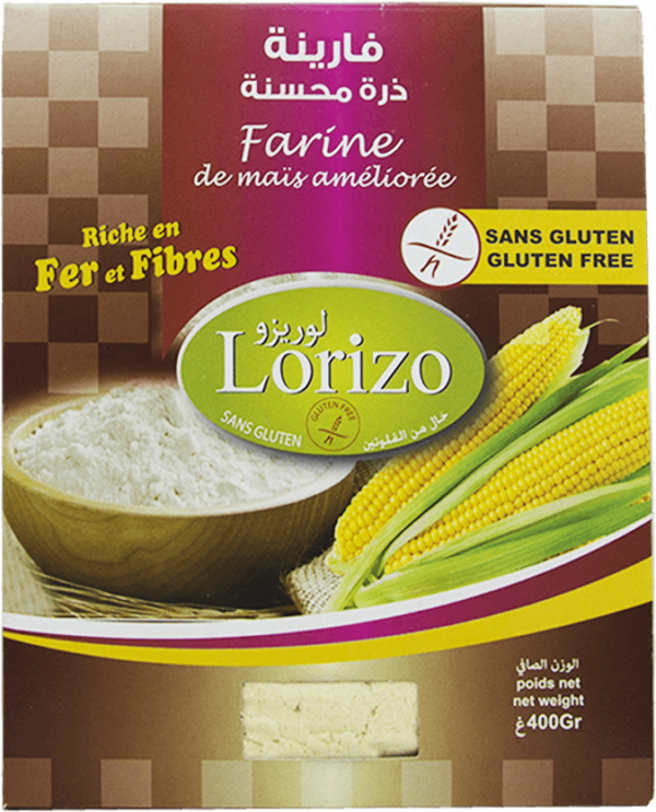 Farine De Maïs Amélorée Sans Gluten 400g – Lorizo 1