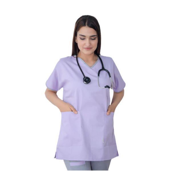 CASAQUE MÉDICALE FEMME MANCHES COURTES 1