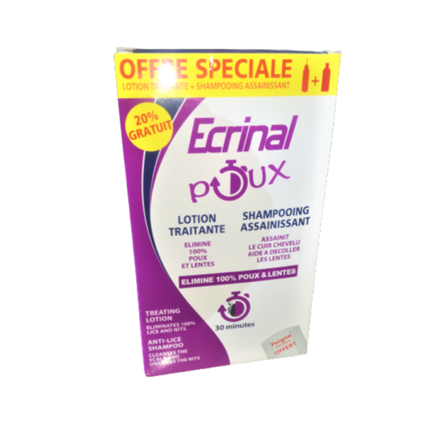 ECRINAL OFFRE SPECIALE ANTI-POUX LOTION+SHAMPOOING 1
