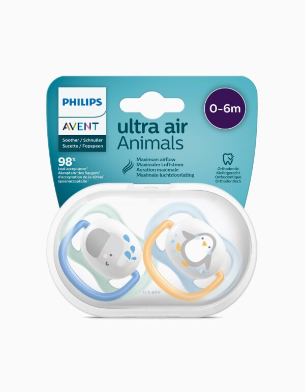 PHILIPS AVENT SUCETTE ULTRA AIR SILICONE ANIMAL 0-6M 1