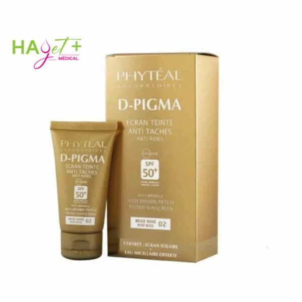 Phyteal Dpigma Ecran Teinte Beige Rosé Spf50+ 50ml + Dpigma Eau Micellaire A L'aloe Vera 150ml Offerte