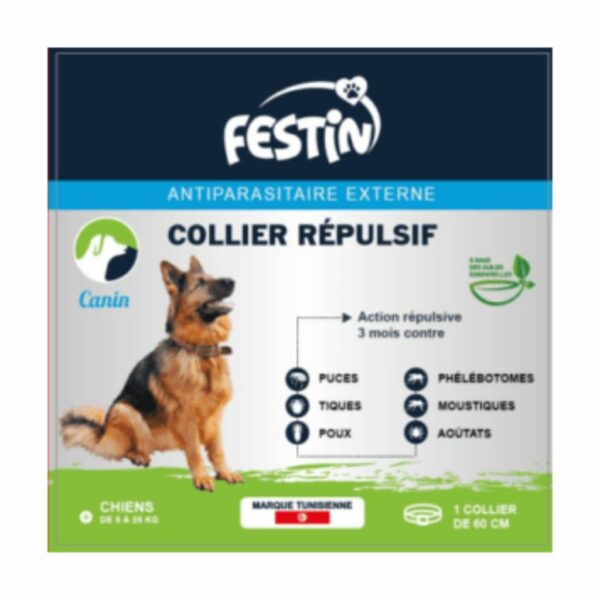 Festin Collier anti puce chien