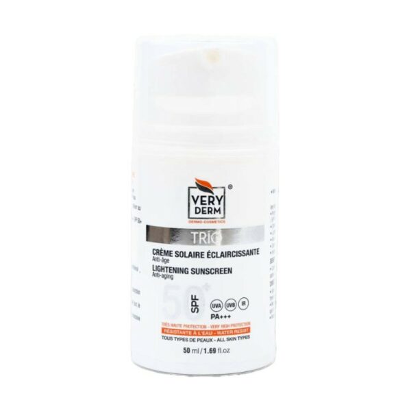 Very Derm - Crème solaire éclaircissante anti-âge SPF50+ - Invisible - 50ml