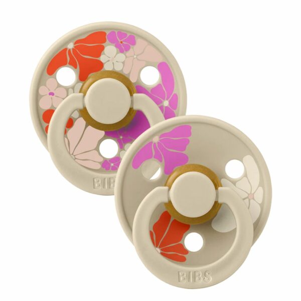 Sucettes BIBS Studio Colour - Morning Bloom - Mélange Vanille lot de 2