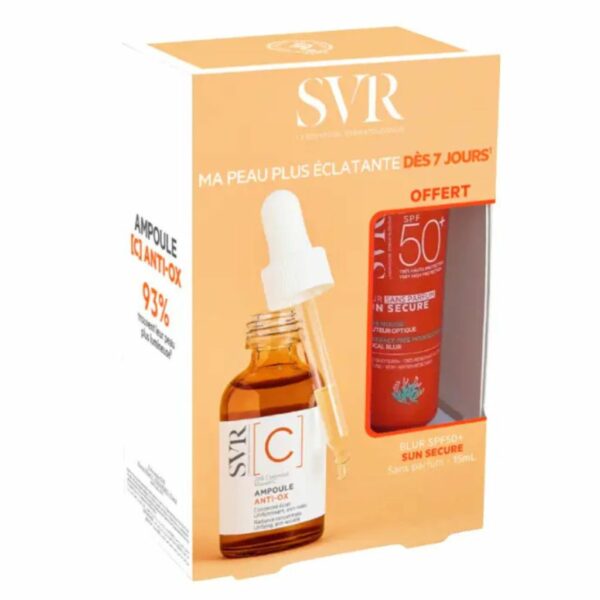 SVR COFFRET AMPOULE C ANTI-OX 30ML + SUN SECURE BLUR 15ML OFFERT