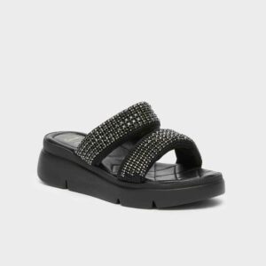 SCHOLL Mules balinaise strass Noir