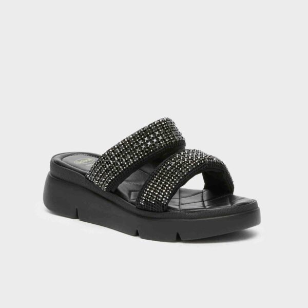 SCHOLL Mules balinaise strass Noir