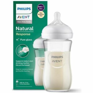 Philips Avent Biberon en verre à Réponse Naturelle 1m+