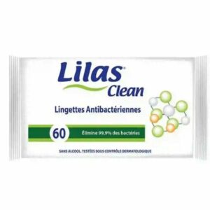 Lingettes antibactériennes sans alcool paquet de 60 pièces
