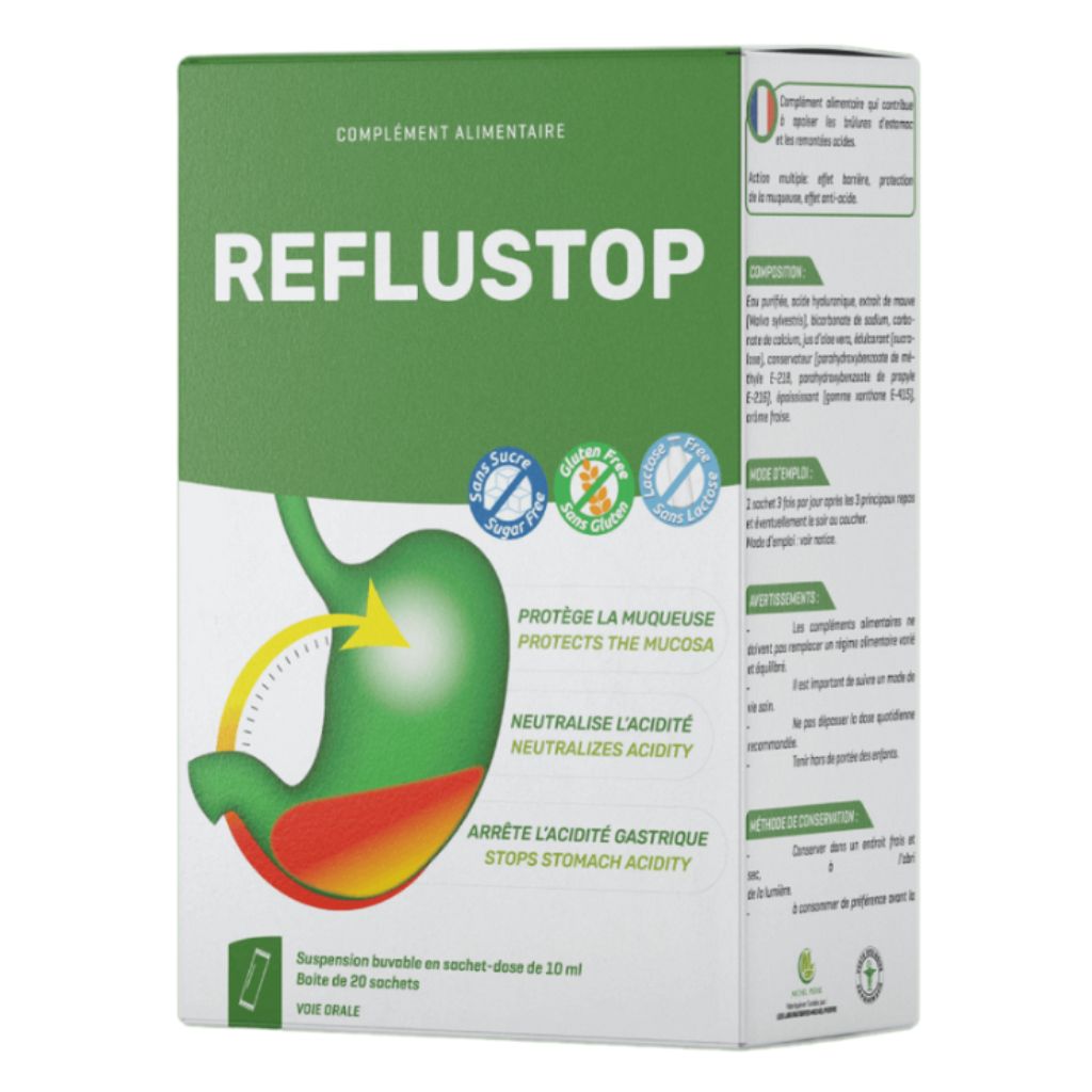 MICHEL PIERRE REFLUSTOP Dose De 10ml Boite 20 Sachets 1 MICHEL PIERRE REFLUSTOP Dose De 10ml Boite 20 Sachets